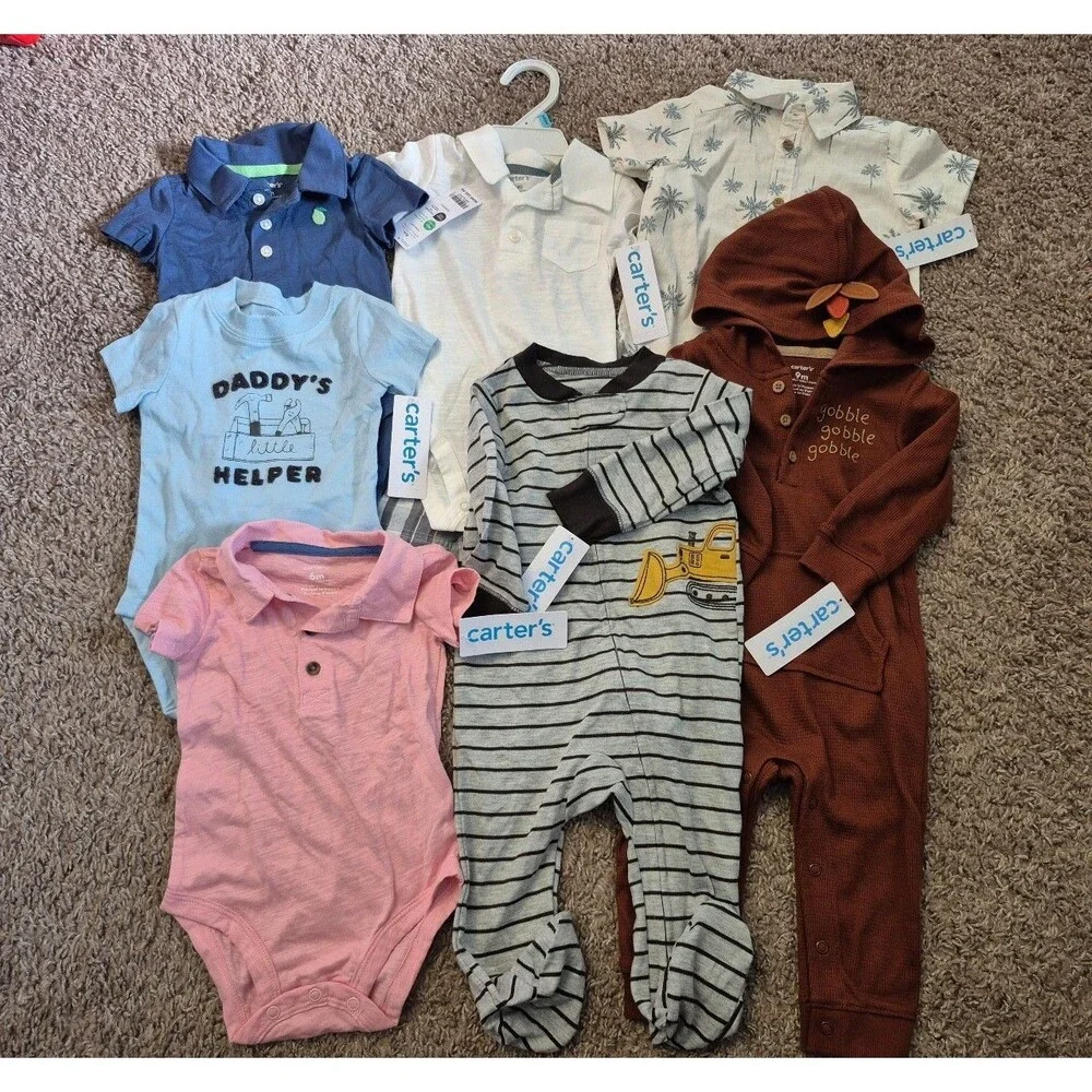 Carters baby boy clothing lot size 6-9 months